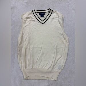 Polo Ralph Lauren Men's Cream V-Neck Sweater Vest